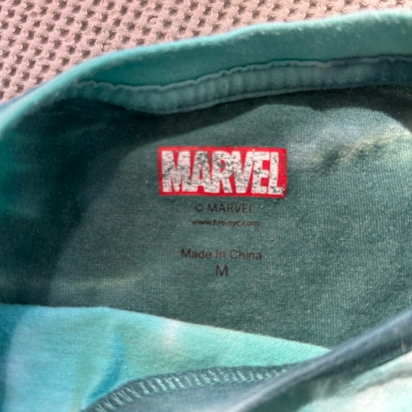 Marvel size kids medium tie dye green long sleeve shirt - Picture 4 of 7